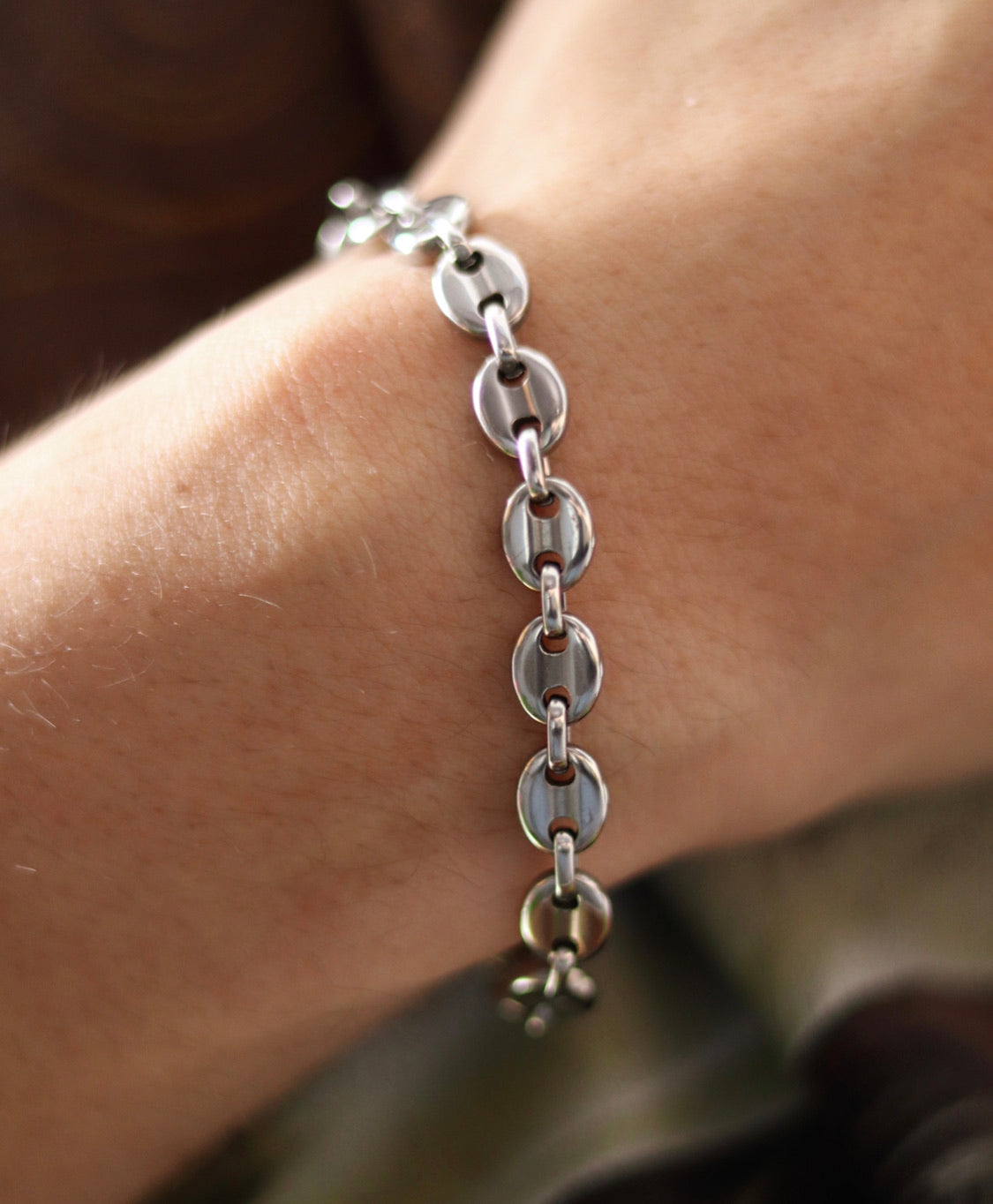 Silver Coffee Bean Bracelet – YORDY | Luxury Fashion Jewelry