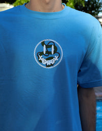 Baby Blue Snake Tee - Fashion Jewelry by Yordy.