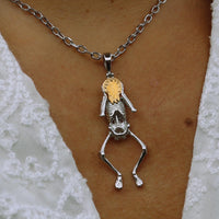 Silver Hour Minds Necklace - Fashion Jewelry by Yordy.