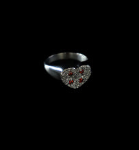 Load image into Gallery viewer, Silver Textured Heart Ring - Fashion Jewelry by Yordy.