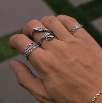 Silver Raging Dragon Ring - Fashion Jewelry by Yordy.