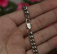 Silver Curb Bracelet 6mm - Fashion Jewelry by Yordy.