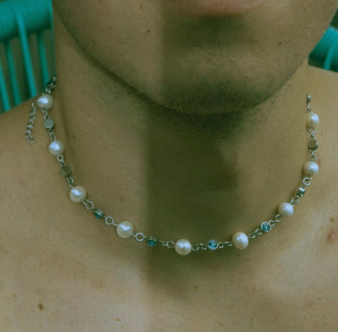 Jeweled Pearl Necklace - Fashion Jewelry by Yordy.