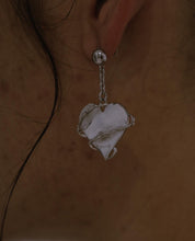Load image into Gallery viewer, Silver Scarred Heart Earrings - Fashion Jewelry by Yordy.