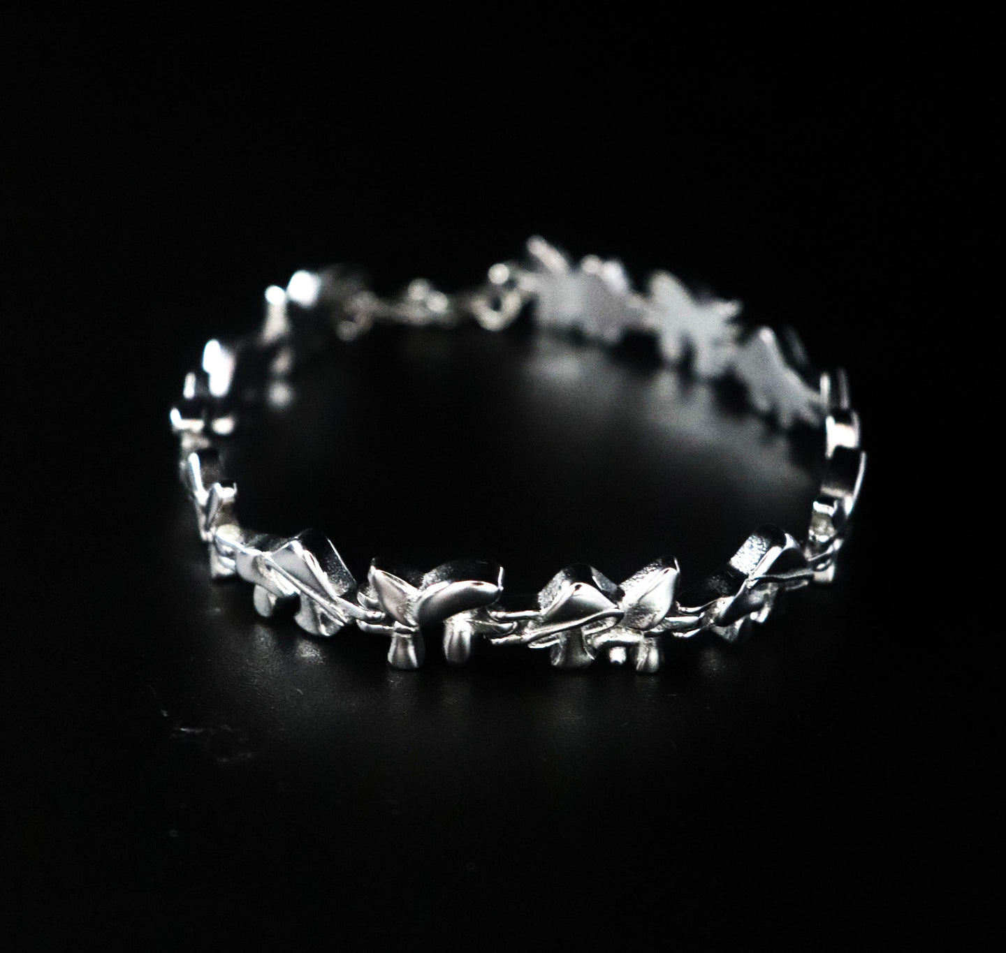 Silver Mushroom Bracelet - Fashion Jewelry by Yordy.