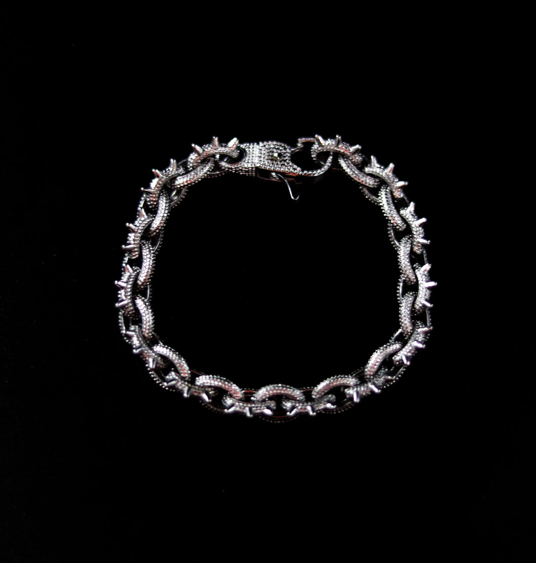 Silver Spikes Bracelet - Fashion Jewelry by Yordy.