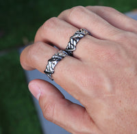 Silver Slime Curb Ring - Fashion Jewelry by Yordy.