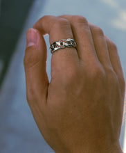 Load image into Gallery viewer, Red Stones Curb Ring - Fashion Jewelry by Yordy.