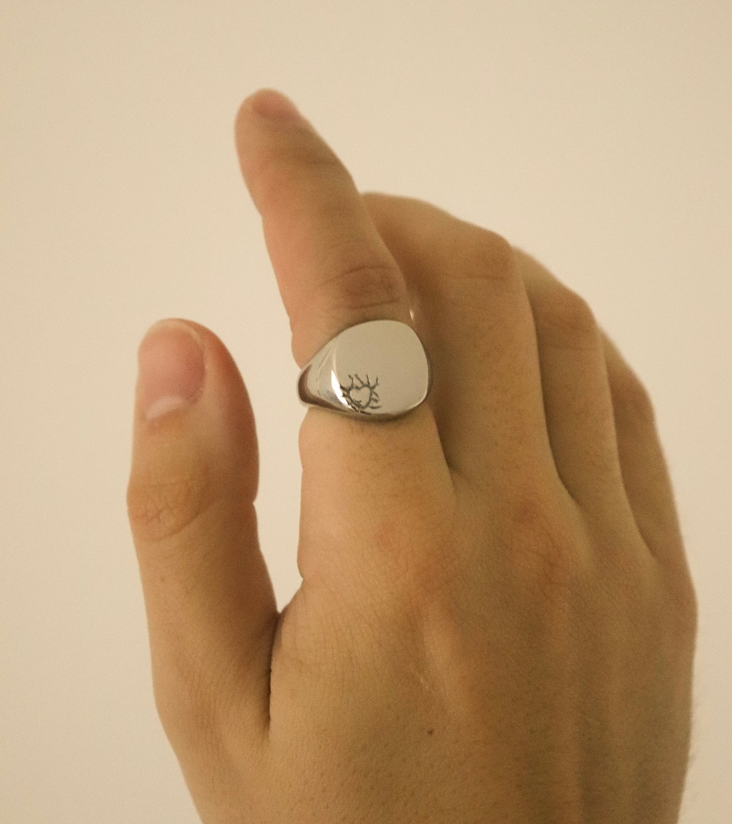 Torn Heart Signet Ring - Fashion Jewelry by Yordy.
