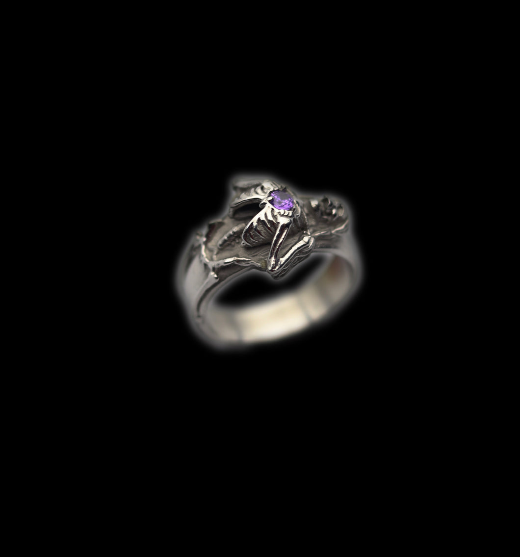 Silver Jeweled Heart Ring - Fashion Jewelry by Yordy.