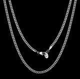 Silver Curb Chain 3mm - Fashion Jewelry by Yordy.