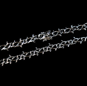 Silver Barbwire Chain - Fashion Jewelry by Yordy.