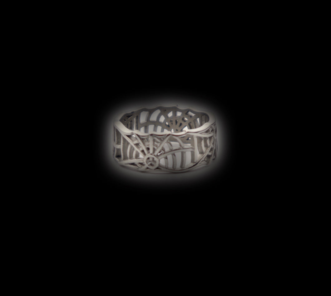 Silver Spider Web Ring - Fashion Jewelry by Yordy.